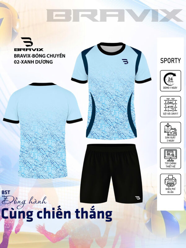 Bộ Quần Áo Bóng Chuyền Thiết Kế BRAVIX – MÃ BC02
