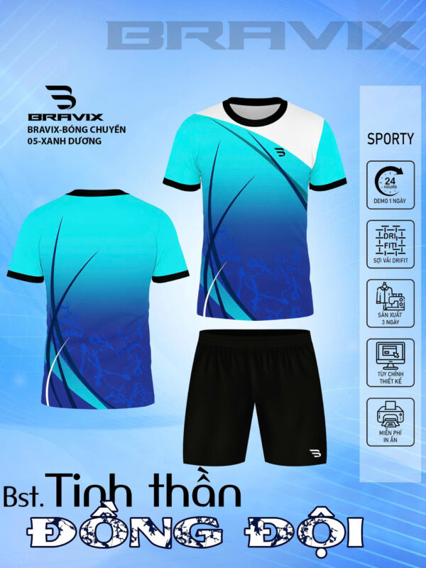 Bộ Quần Áo Bóng Chuyền Thiết Kế BRAVIX – MÃ BC05