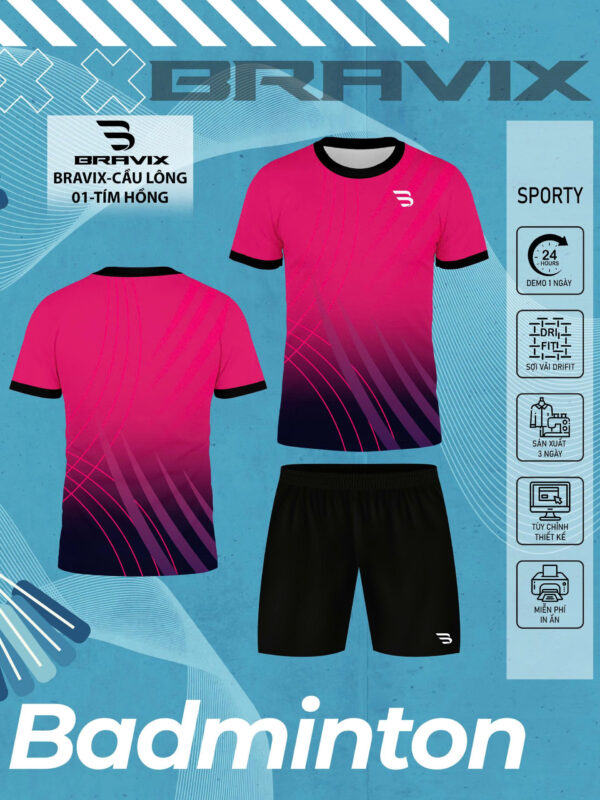 Bộ Quần Áo Cầu Lông Thiết Kế BRAVIX – MÃ CL01