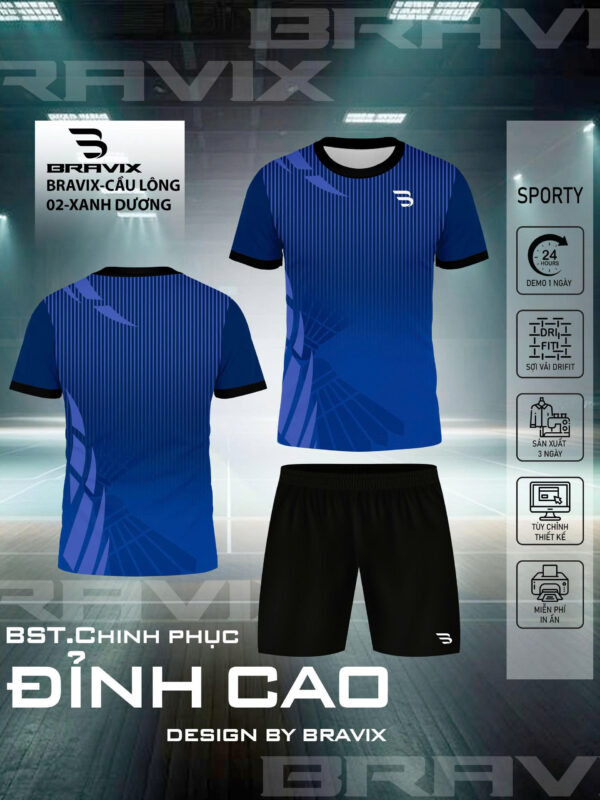 Bộ Quần Áo Cầu Lông Thiết Kế BRAVIX – MÃ CL02