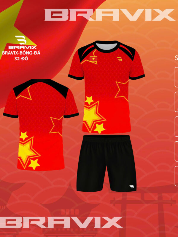 Bộ Quần Áo Bóng Đá Thiết Kế BRAVIX – MÃ BĐ32 – BST VIỆT NAM