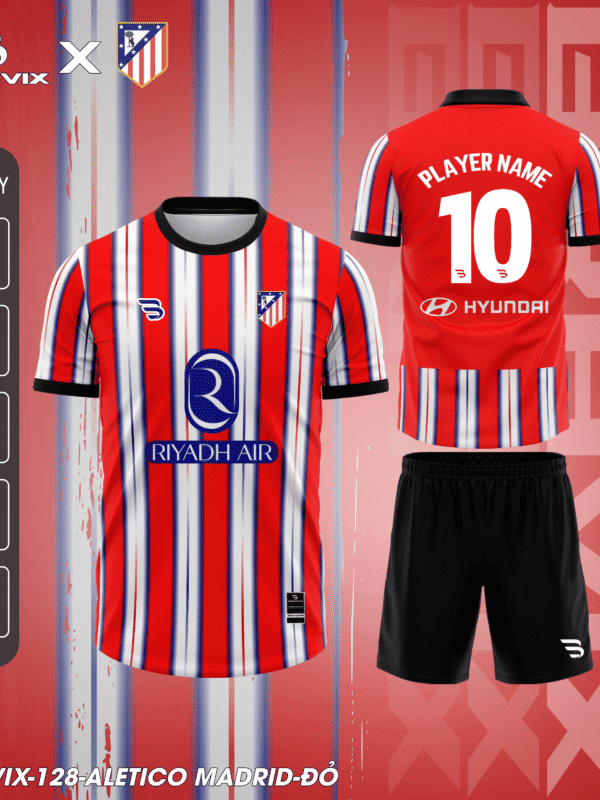 Bộ Quần Áo Bóng Đá Thiết Kế BRAVIX – ATLETICO MADRID