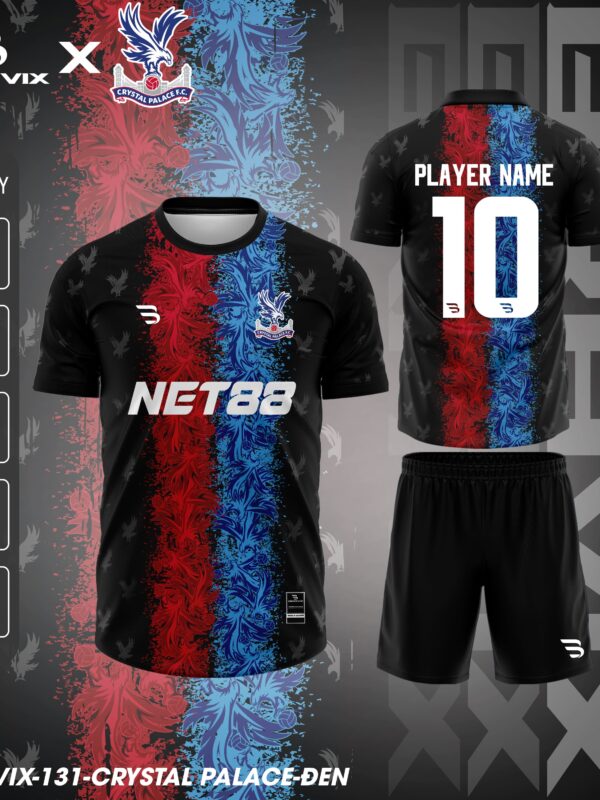 Bộ Quần Áo Bóng Đá Thiết Kế BRAVIX – Mẫu CRYSTAL PALACE
