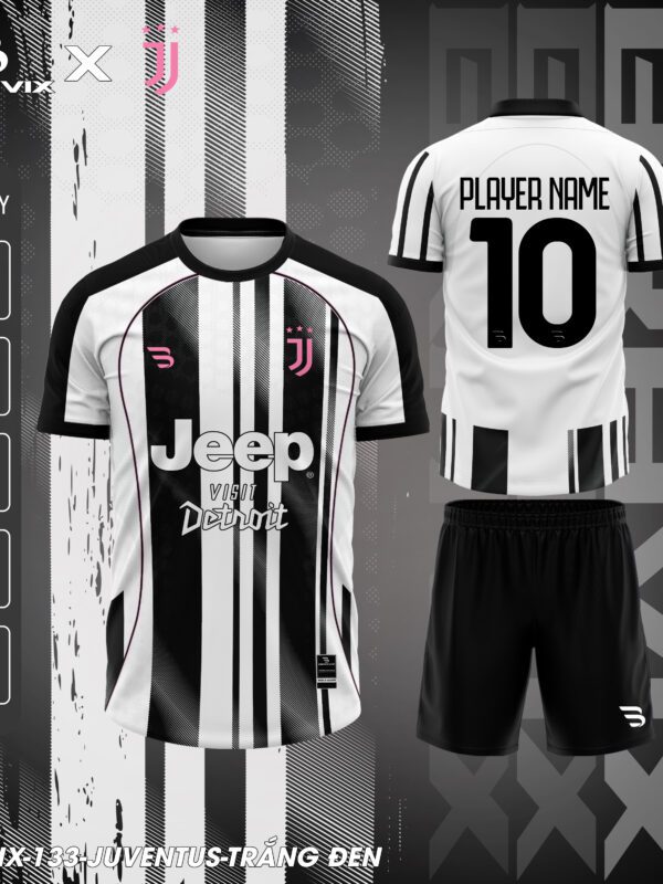 Bộ Quần Áo Bóng Đá Thiết Kế BRAVIX – Mẫu JUVENTUS