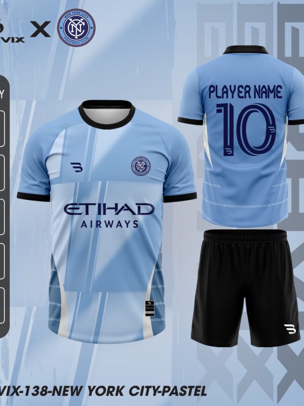 Bộ Quần Áo Bóng Đá Thiết Kế BRAVIX – Mẫu NEW YORK CITY