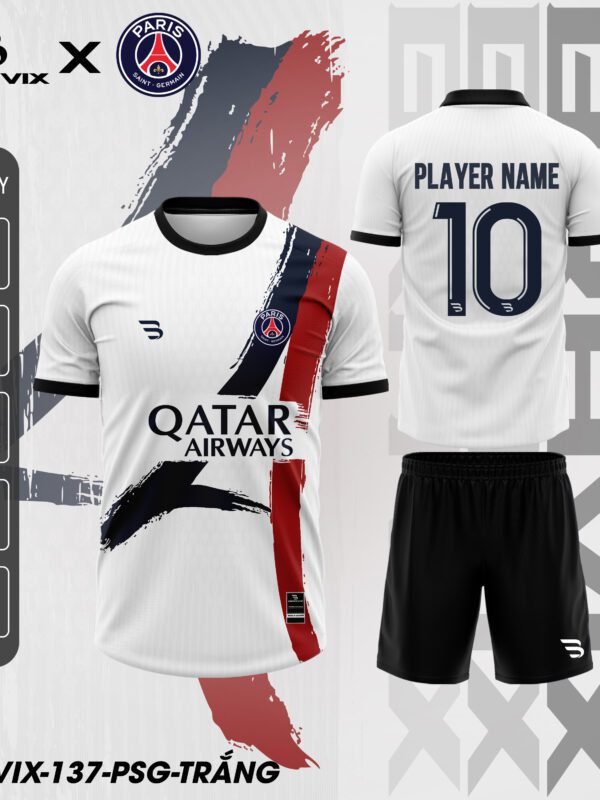 Bộ Quần Áo Bóng Đá Thiết Kế BRAVIX – Mẫu PSG