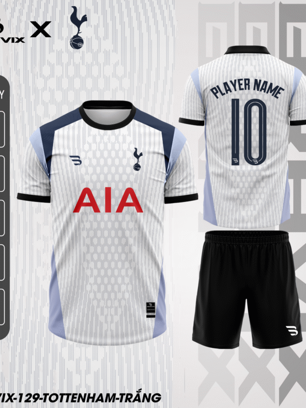 Bộ Quần Áo Bóng Đá Tottenham Hotspur - Thiết Kế BRAVIX Phong Cách Ngoại Hạng Anh
