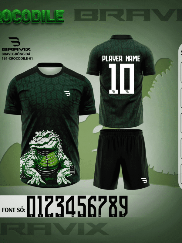 Bộ Quần Áo Bóng Đá Thiết Kế BRAVIX – BST CROCODILE
