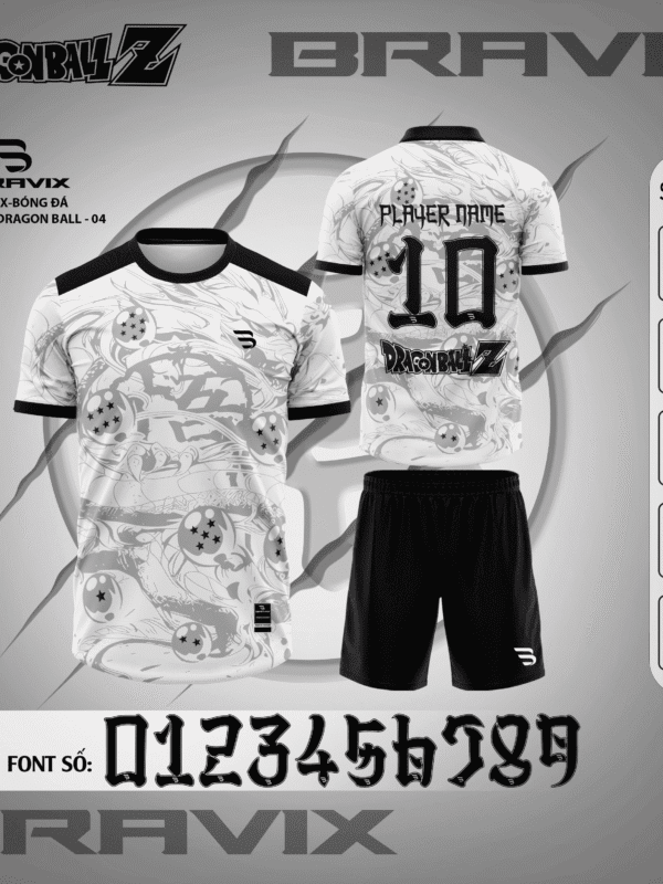 Bộ Quần Áo Bóng Đá Thiết Kế BRAVIX - BST DRAGON BALL - Bảy Viên Ngọc Rồng