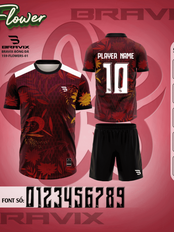 Bộ Quần Áo Bóng Đá Thiết Kế BRAVIX – BST FLOWERS