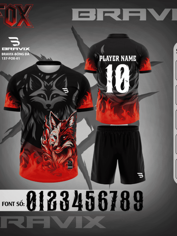 Bộ Quần Áo Bóng Đá Thiết Kế BRAVIX - BST FOX