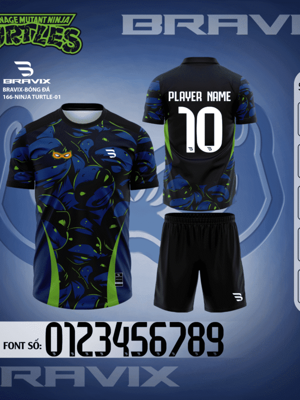 Bộ Quần Áo Bóng Đá Thiết Kế BRAVIX – BST NINJA TURTLE