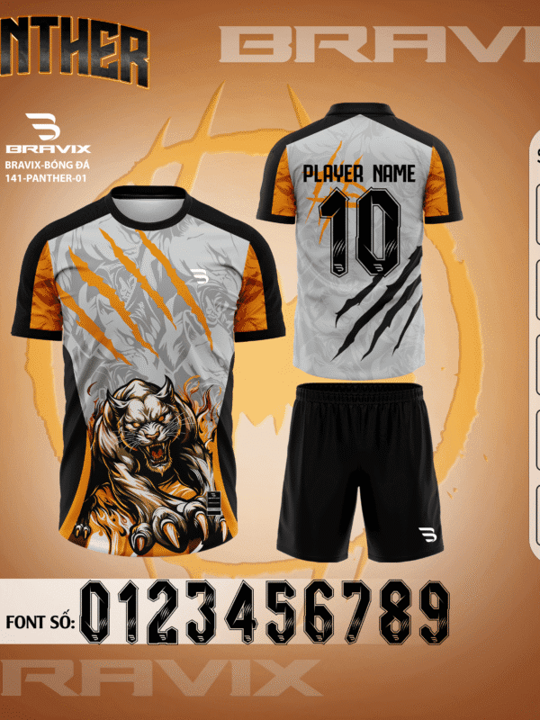 Bộ Quần Áo Bóng Đá Thiết Kế BRAVIX - BST PANTHER