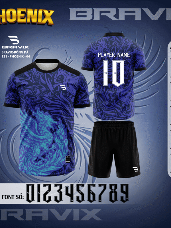 Bộ Quần Áo Bóng Đá Thiết Kế BRAVIX - BST PHOENIX - Huyền Thoại Phượng Hoàng