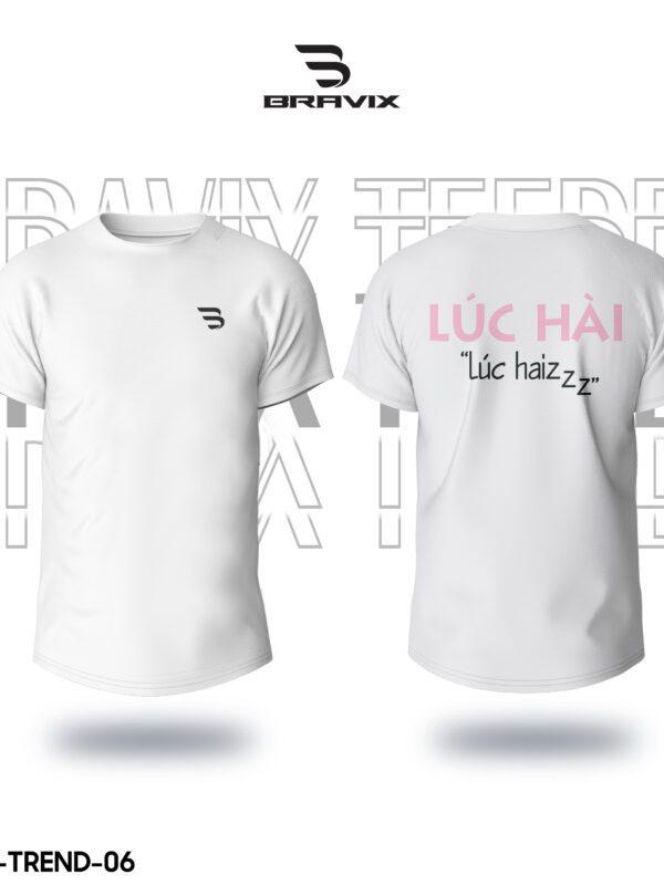 Áo Thun In PET Theo Yêu Cầu BRAVIX – Mẫu "Lúc Hài - Lúc Haizzz"