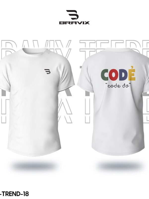 Áo Thun In Theo Yêu Cầu BRAVIX – Mẫu “Coder – Code Đơ”