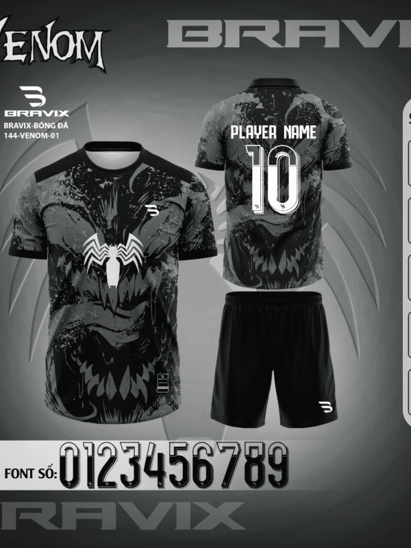 Bộ Quần Áo Bóng Đá Thiết Kế BRAVIX – BST VENOM