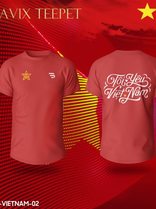 Áo Thun In Theo Yêu Cầu BRAVIX – Mẫu “Tôi Yêu Việt Nam”