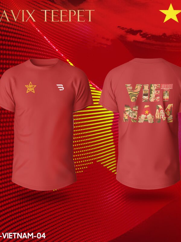 Áo Thun In Theo Yêu Cầu BRAVIX – Mẫu “Việt Nam – Họa Tiết Văn Hóa”