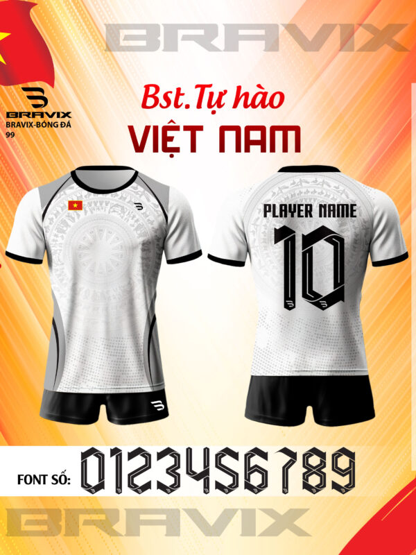 Bộ Quần Áo Bóng Đá Thiết Kế BRAVIX- Mã BĐ 99 - BST Việt Nam