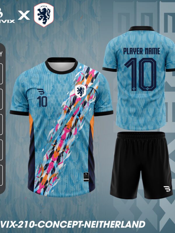 Áo Bóng Đá Concept Hà Lan – Aurora Stroke Edition | Bravix Collab