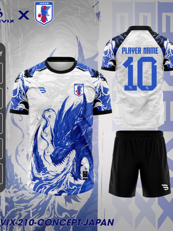 Áo Bóng Đá Concept Nhật Bản – Blue Dragon | Bravix Collab