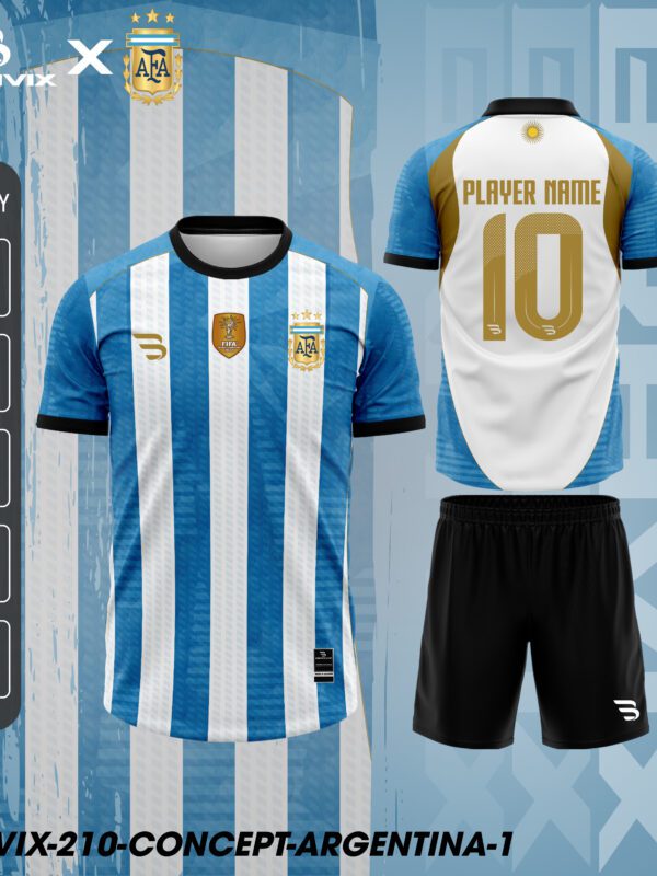 Áo Bóng Đá Concept Argentina – Albiceleste Heritage Edition | Bravix Collab