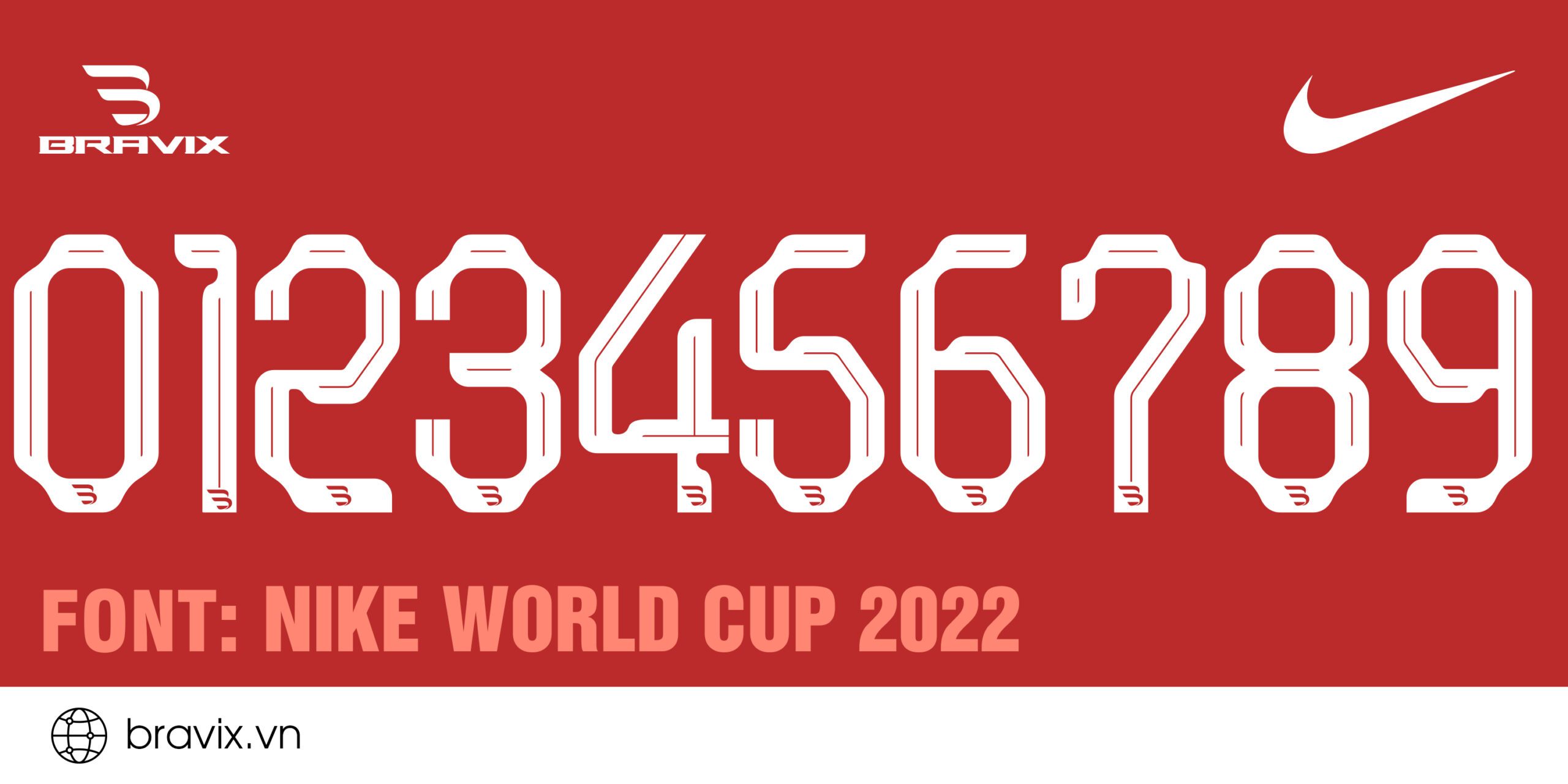 Font số Nike 2022 - Bravix