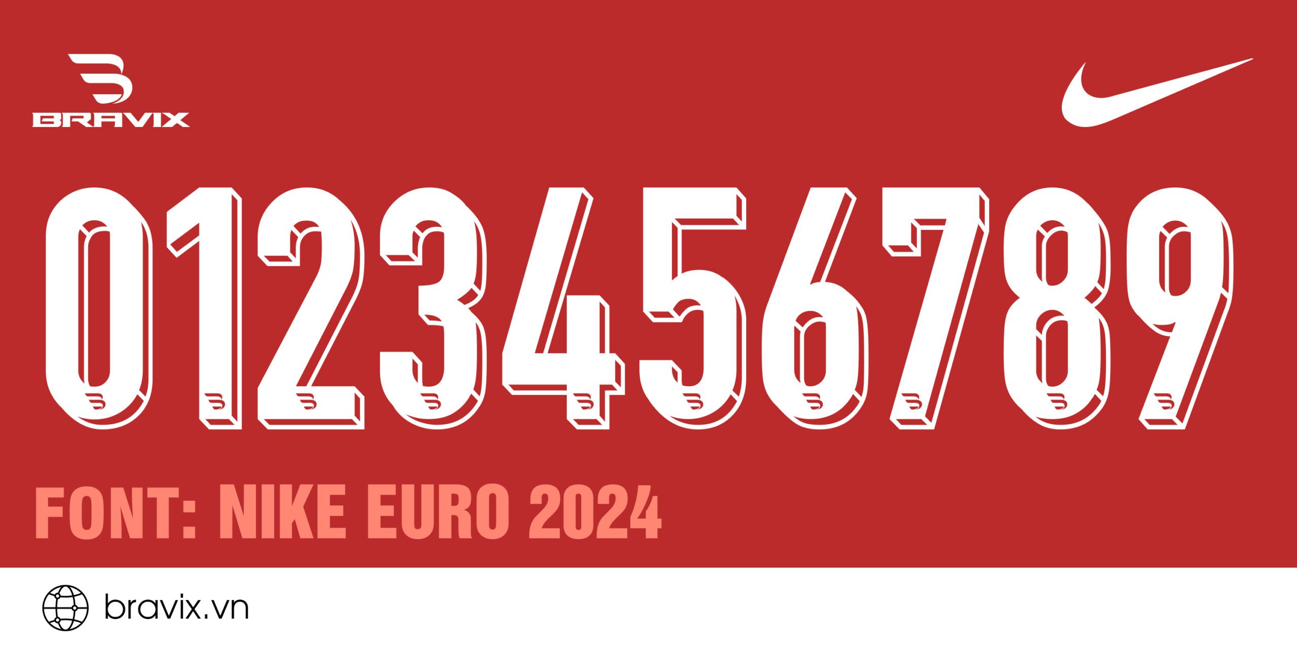 Font số Nike Euro 2024 - Bravix