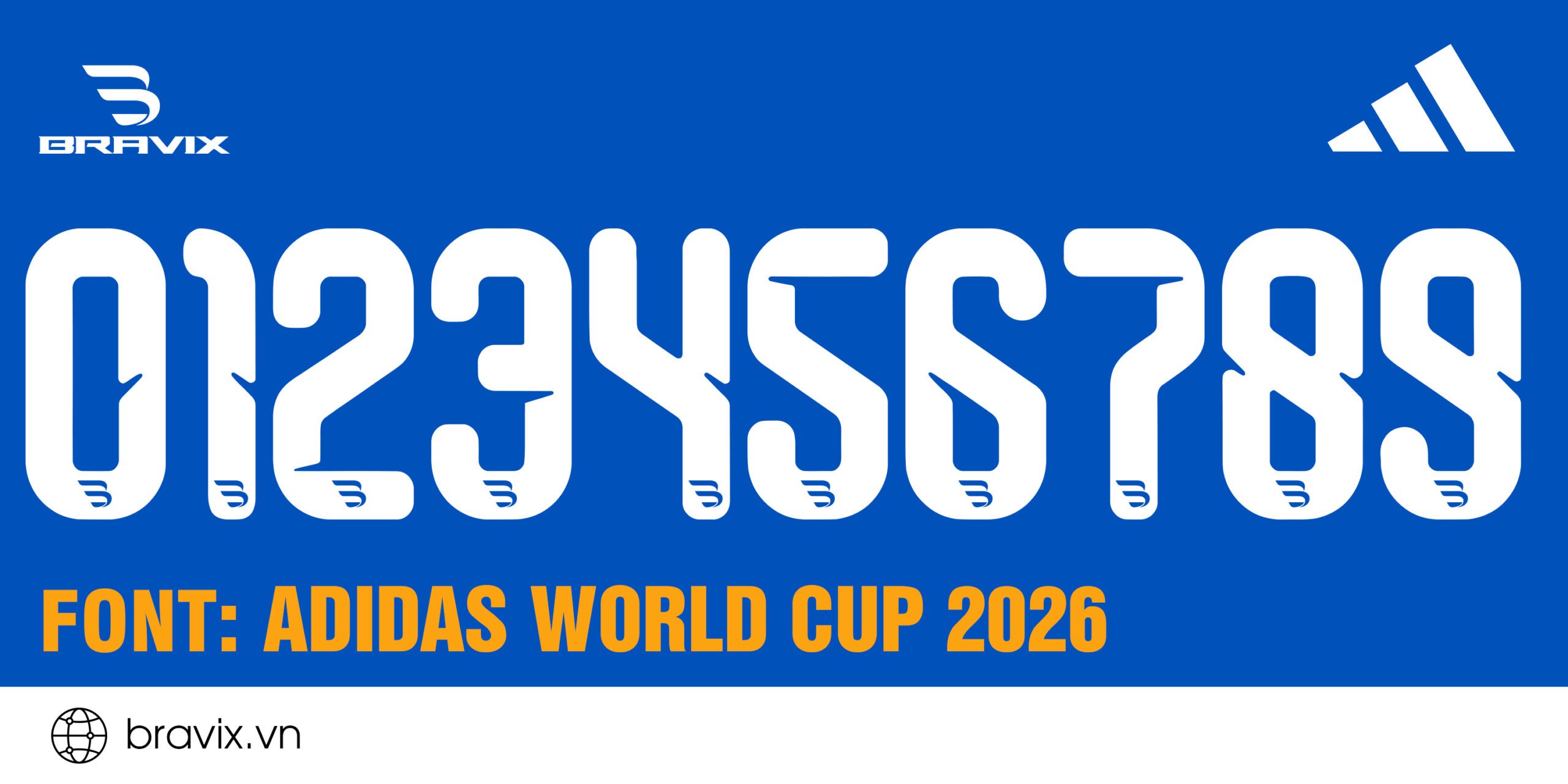 Font số World Cup 2026 - Bravix