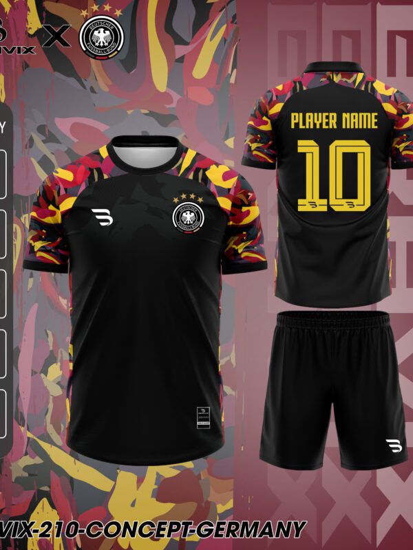 Áo Bóng Đá Concept Germany Black | Bravix Collab Collection