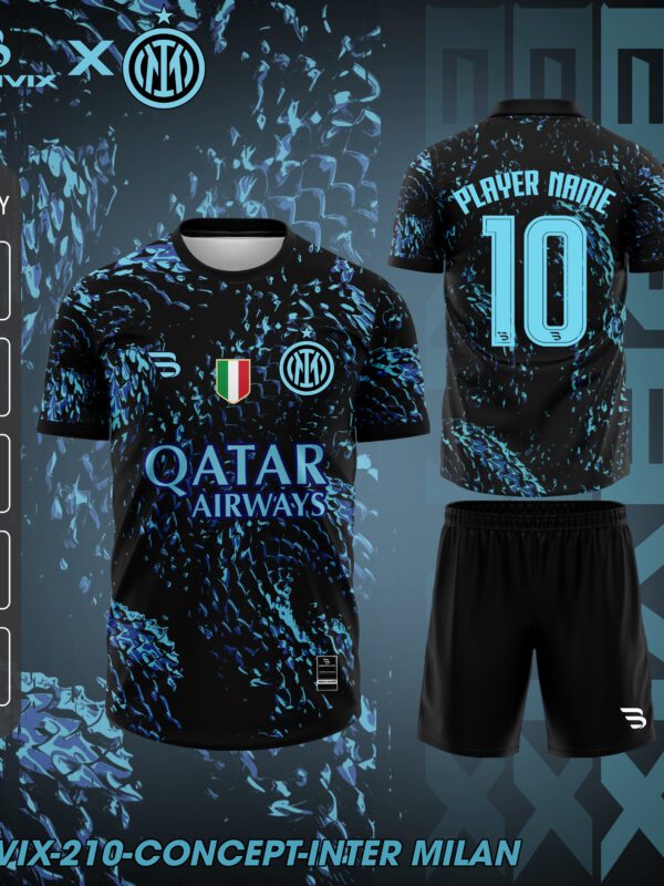 Áo Bóng Đá Concept Inter Milan Xanh Đen | Bravix Collab Collection