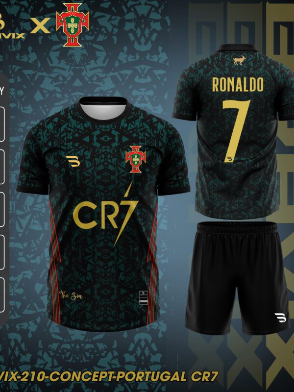 Áo Bóng Đá Concept Portugal CR7 Xanh Đậm | Bravix Collab Collection