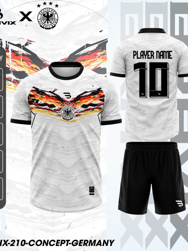 Áo Bóng Đá Concept Germany Trắng | Bravix Collab Collection
