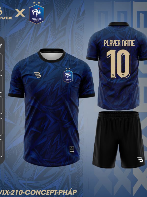 Áo Bóng Đá Concept Pháp Xanh Dương | Bravix Collab Collection