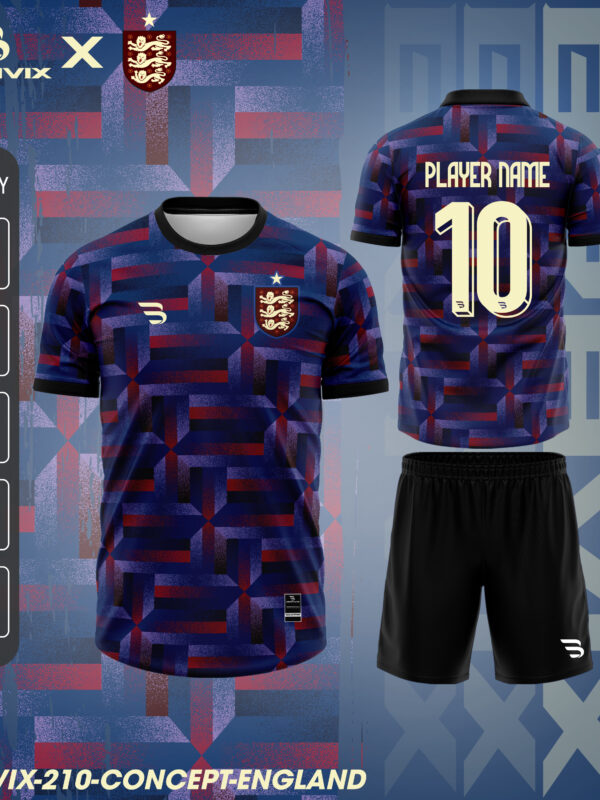 Áo Bóng Đá Concept Anh Xanh Đỏ | Bravix Collab Collection