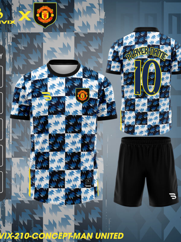 Áo Bóng Đá Concept Man United Xanh Trắng | Bravix Collab Collection