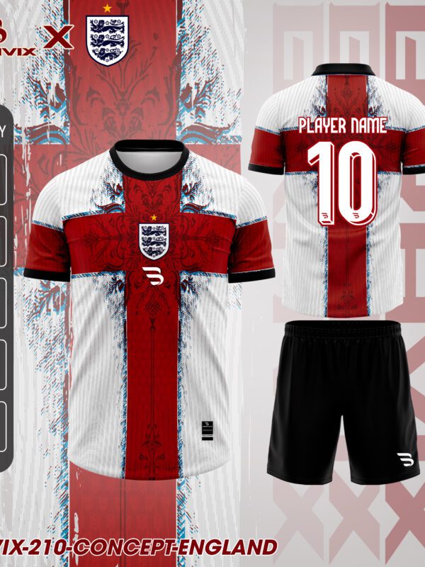 Áo Bóng Đá Concept England Thánh Giá Đỏ | Bravix Collab Collection