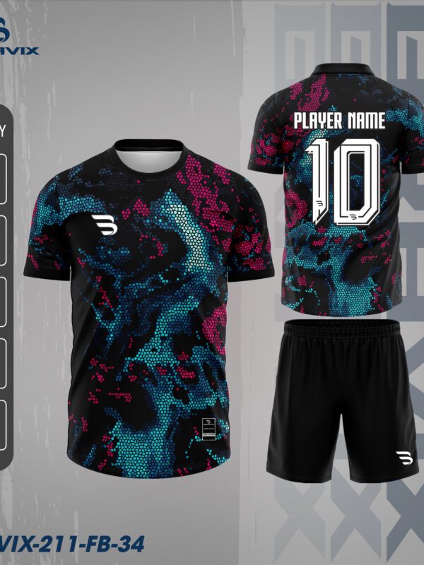 Bravix FB-34 – Thiết Kế Galaxy Pixel Đen Xanh Cá Tính