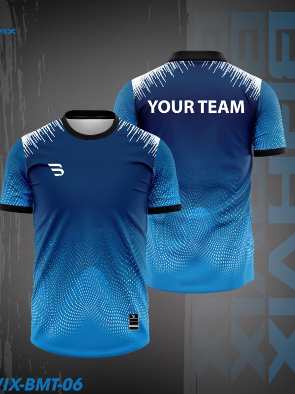 Áo Cầu Lông BRAVIX BMT-06 | Thiết Kế Xanh Dương Gradient Hiện Đại