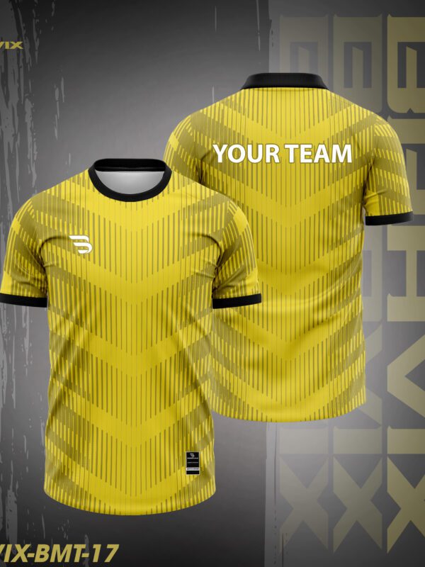 Áo Cầu Lông BRAVIX BMT-17 | Thiết Kế Vàng Pattern Chevron Thể Thao