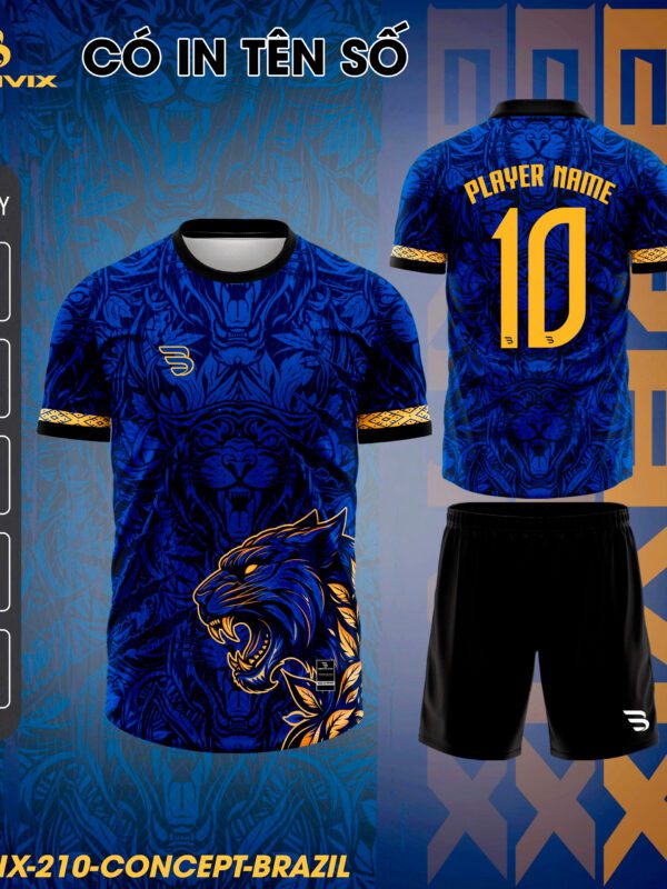 BRAVIX ÁO KHÔNG LOGO Samba Navy