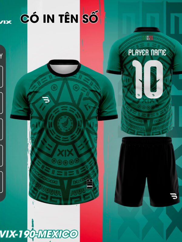 Áo bóng đá không logo thiết kế riêng Bravix Concept Mexico - có sẵn giao ngay