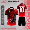 Áo bóng đá thiết kế riêng Bravix Concept Red Samurai - có sẵn giao ngay