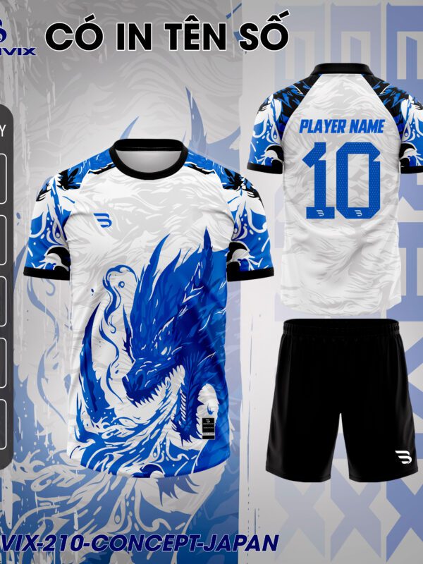 BRAVIX ÁO KHÔNG LOGO CONCEPT Blue Dragon